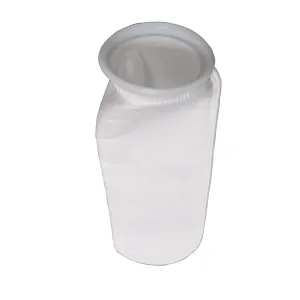 (10 Pack) 100 Micron Liquid Filter Bags, Polyester Felt with Polypropylene Ring – 4-1/8" x 14" | for Liquid Filtration Systems | Filter Bags for Water, Oil, and Chemical Applications