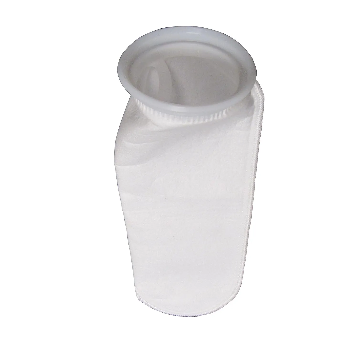 (10 Pack) 100 Micron Liquid Filter Bags, Polyester Felt with Polypropylene Ring – 4-1/8" x 14" | for Liquid Filtration Systems | Filter Bags for Water, Oil, and Chemical Applications