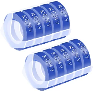 10 Pack Compatible for Dymo 520106 3D Plastic Embossing Label 3/8'' x 9.8' White on Blue Emboss Tape for Organizer Xpress Pro 1570 1595, MoTEX E101 E404 Label Makers