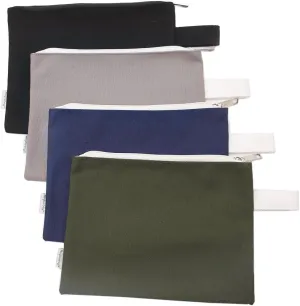 100% Cotton 16oz Heavy Duty Multi-purpose Canvas Zipper Tool Bag Organize Storage Pouch 4-pack