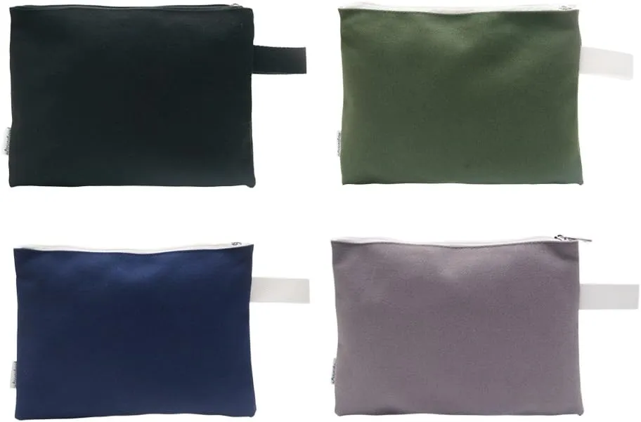 100% Cotton 16oz Heavy Duty Multi-purpose Canvas Zipper Tool Bag Organize Storage Pouch 4-pack