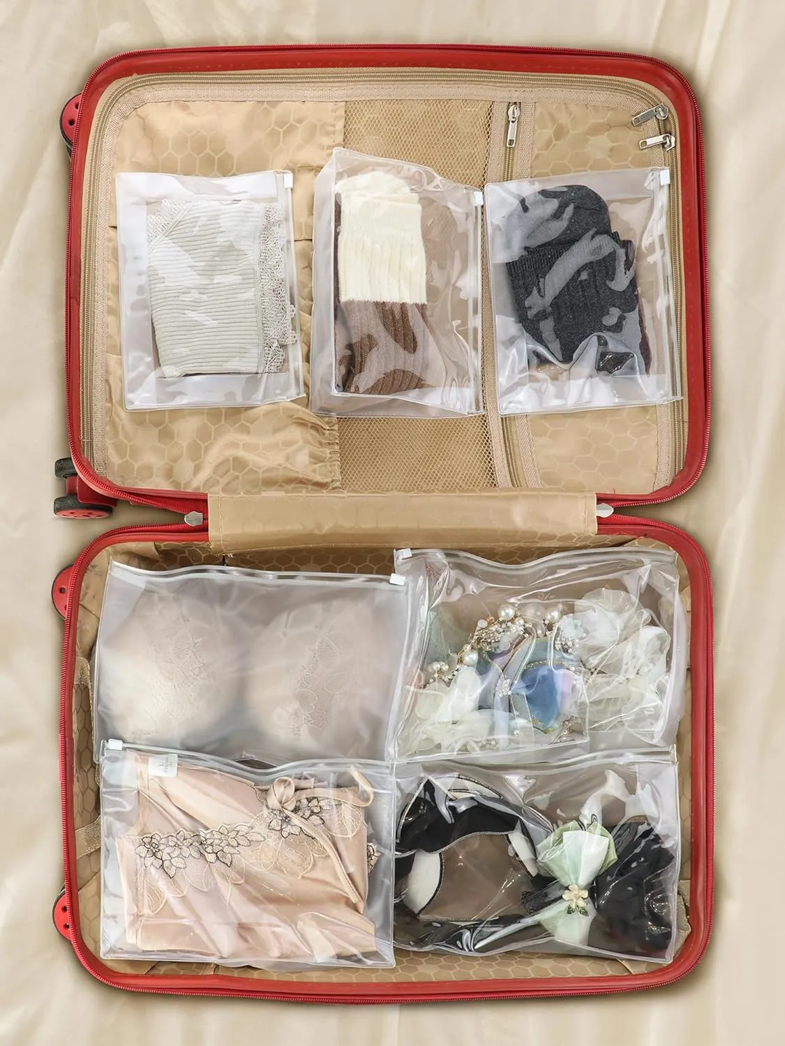 100-Pack Mini Clear Makeup Bag Organizer Pouches - Small PVC Waterproof Cosmetic Bags with Zippers - Plastic Travel Toiletry Bags for Makeup and Accessories