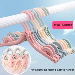 10pcs Portable Folding Clothes Hangers – Travel & Dorm Use