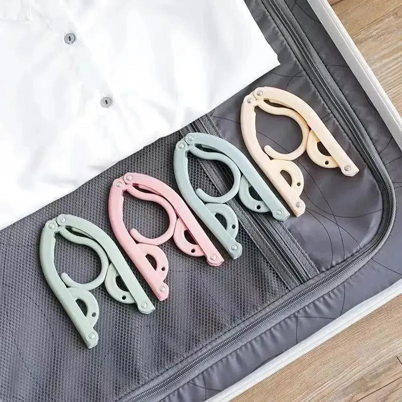 10pcs Portable Folding Clothes Hangers – Travel & Dorm Use