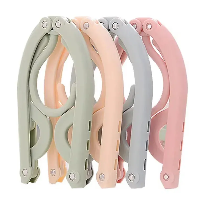 10pcs Portable Folding Clothes Hangers – Travel & Dorm Use