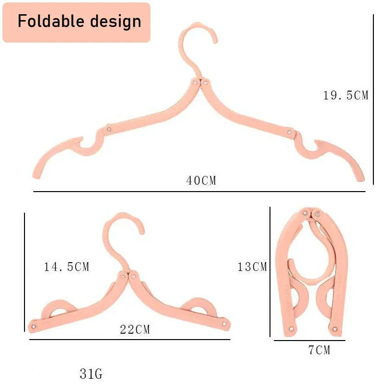 10pcs Portable Folding Clothes Hangers – Travel & Dorm Use