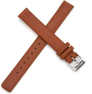 12mm Spring Bar Genuine Leather Watch Strap Replacement for Skagen (Brown)