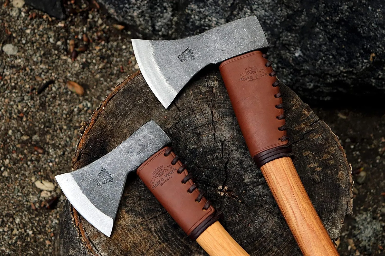 1844 Helko Werk Germany Leather Axe Handle Collar - Axe Collar, Handle Protector, and Neck Guard for Ax Handles - Fits Most Common Size Axes - Made in USA (Axe Collar Brown) #8635BR