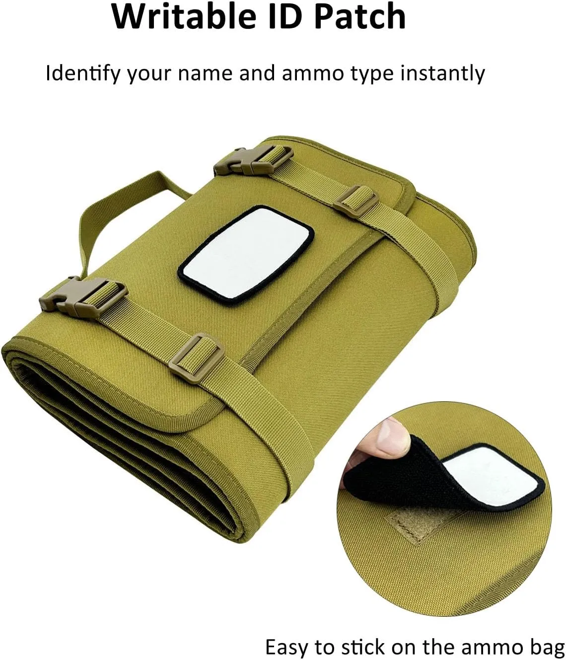 200 Rounds Ammo Pouch for Bullets, Rifle Ammo Carrier Pistol Cartridege Holder, Foldable Ammo Wallet Bullet Holder Ammunition Case, Tactical Ammo Bag for .38 .357 .410 45-70 30-30 9mm