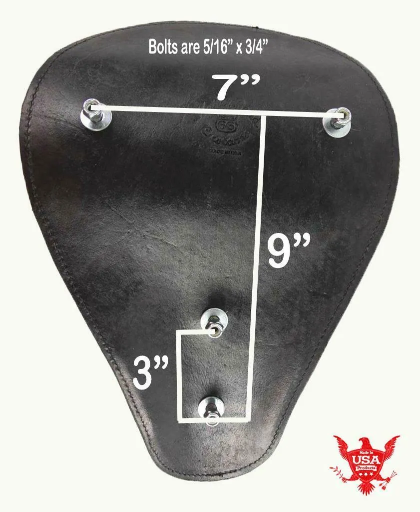 2000-2017 Harley Softail 201 Brown Distressed Spring Leather Seat Mounting Kit B