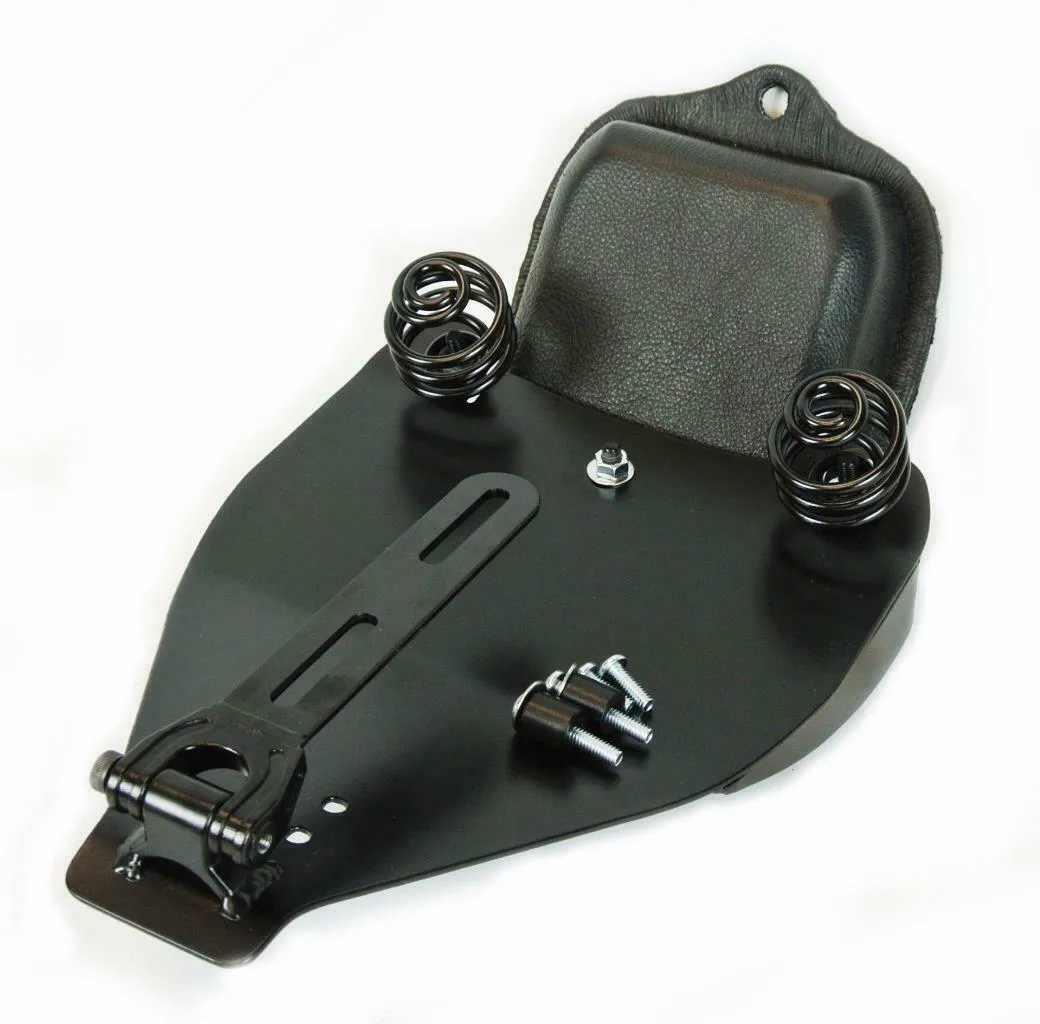 2000-2017 Harley Softail 201 Brown Distressed Spring Leather Seat Mounting Kit B