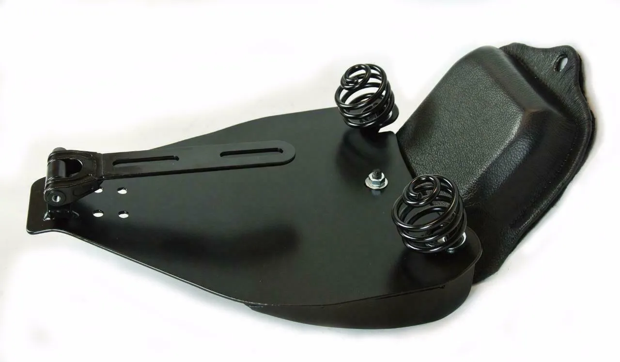 2000-2017 Harley Softail 201 Brown Distressed Spring Leather Seat Mounting Kit B