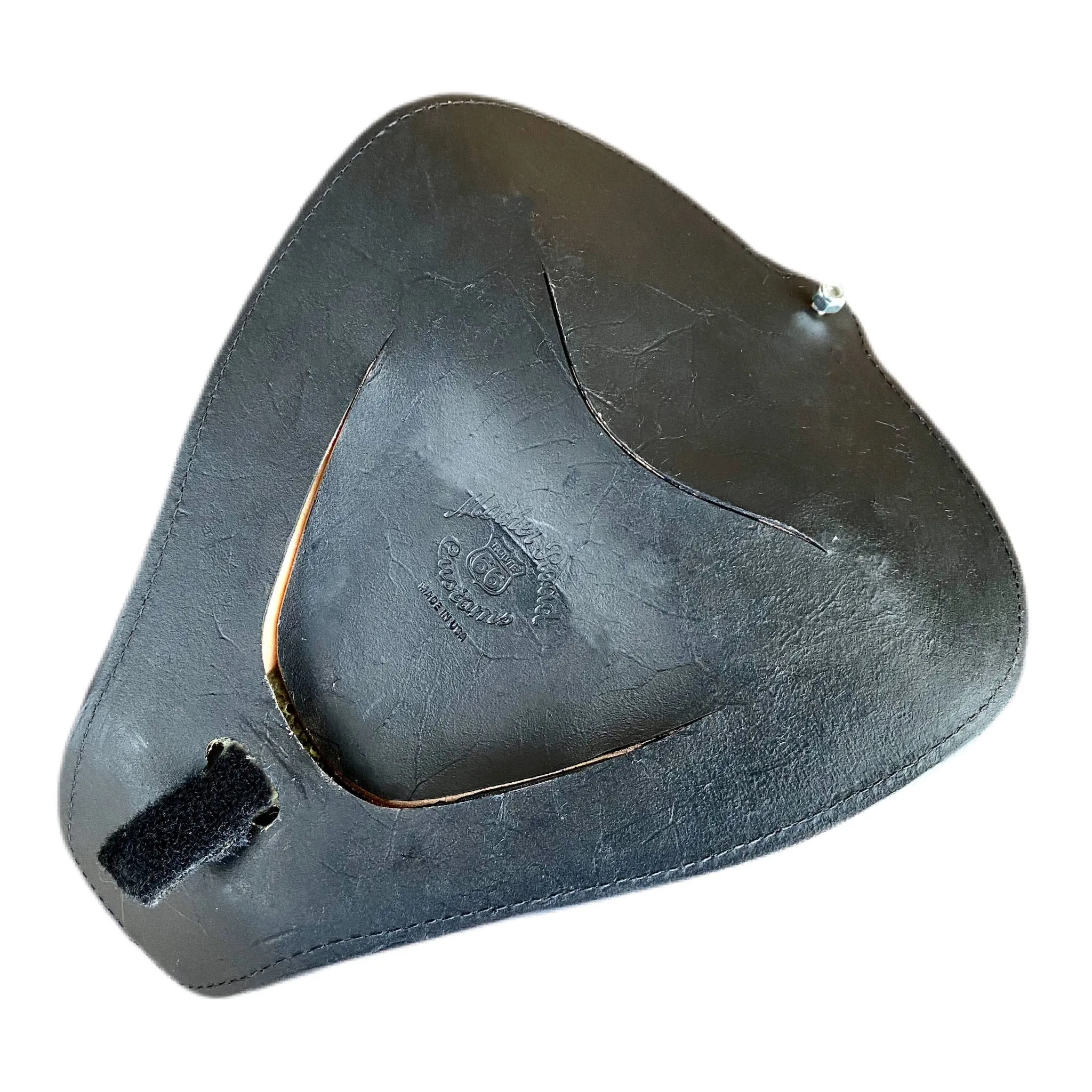 2004-2006 Harley Sportster Seat On The Frame  All Models Blk White Gator Leather