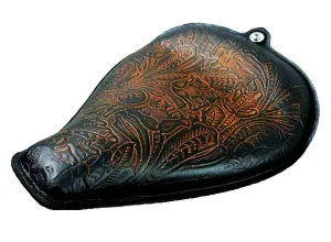 2004-2006 Harley Sportster Seat On The Frame Ant Brn Tooled  Leather All Models