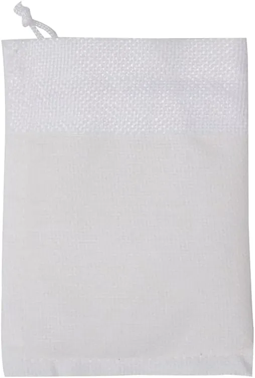 20pcs Burlap Bags with Drawstring, 5.9 x 7.5 inch White Linen Gift Bags Jewelry Pouches Sacks for Christmas Wedding Favors, Party, DIY Craft