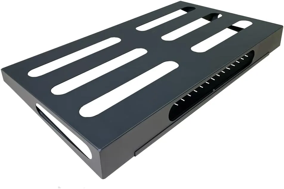 22" x 12.5" Large Guitar Pedal Board with Power Supply Cradle, Carry Bag Included (Black, SPB-22S)