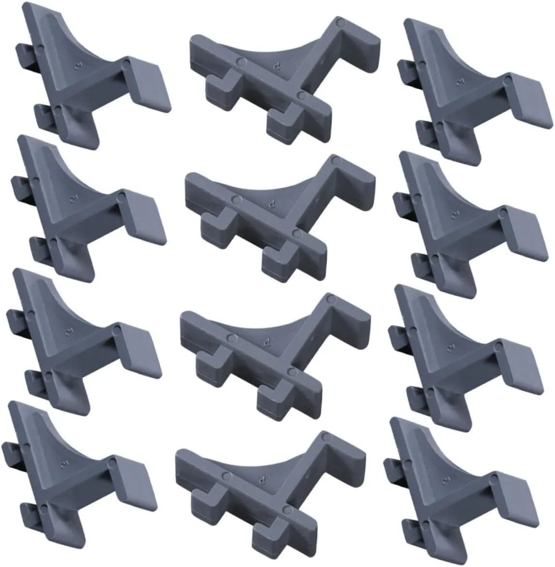 24pcs Freezer Hook Hooks Tag Refrigerator Fridge Shelf Slide Out Awning Clamp Train Bridge Pier Track Railway Accessories Awning Rail Stoppers Track Block Plastic