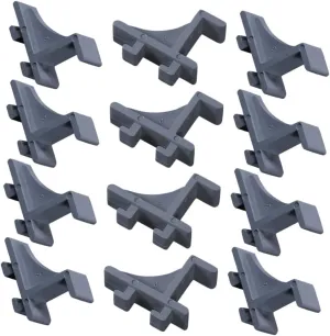 24pcs Freezer Hook Hooks Tag Refrigerator Fridge Shelf Slide Out Awning Clamp Train Bridge Pier Track Railway Accessories Awning Rail Stoppers Track Block Plastic
