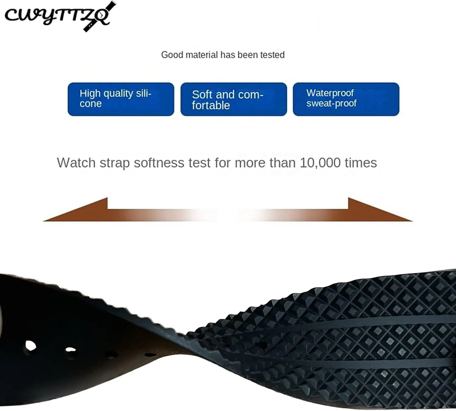 25mm Hublot Big Bang Rubber Leather Strap Replacement Rubber Watch Band（Black）