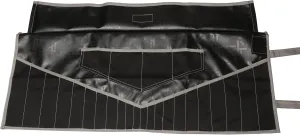26 Pocket Wrench Roll-Up Pouch Organizer - SAE & Metric Tool Bag - Waterproof Canvas - Heavy-Duty Handcrafted Storage for Mechanics & DIYers - Portable Tool Wrap - Blck (Tools Not Included)