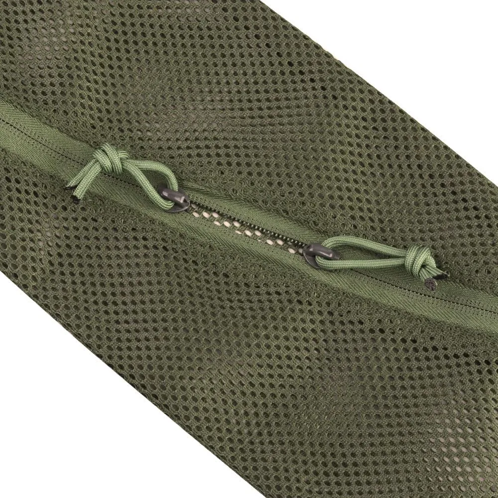 2PC Tactical Carry On Zipper Mesh Pouch, Insert Organizer Utility Admin Pouch Travel Organizer EDC Bag Toiletry Kit Set Storage Case 12X6 inch (Green)