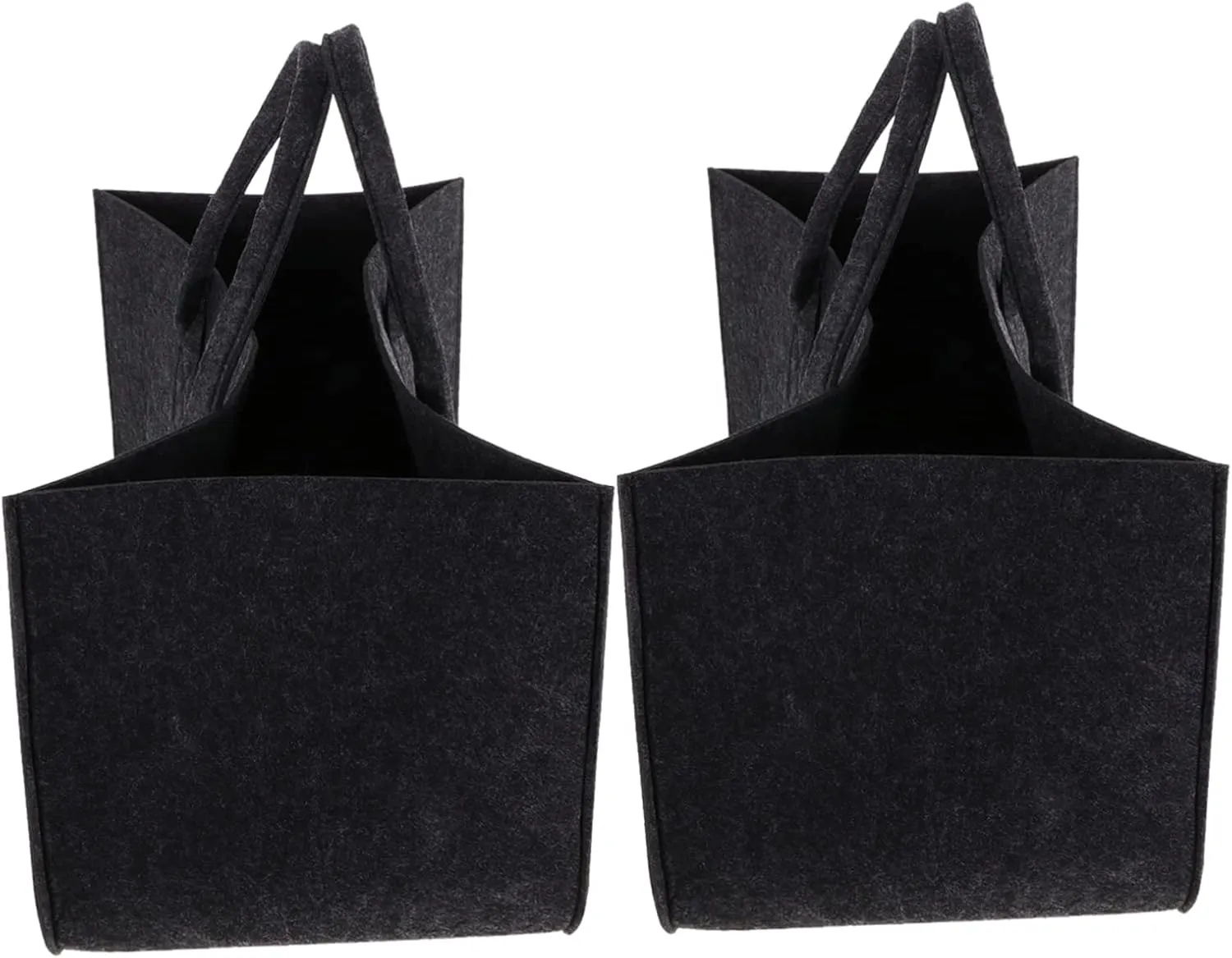 2pcs Felt Shopping Tote Bag Reusable Grocery Bag Coin Pocket Large Capacity for Daily Shopping