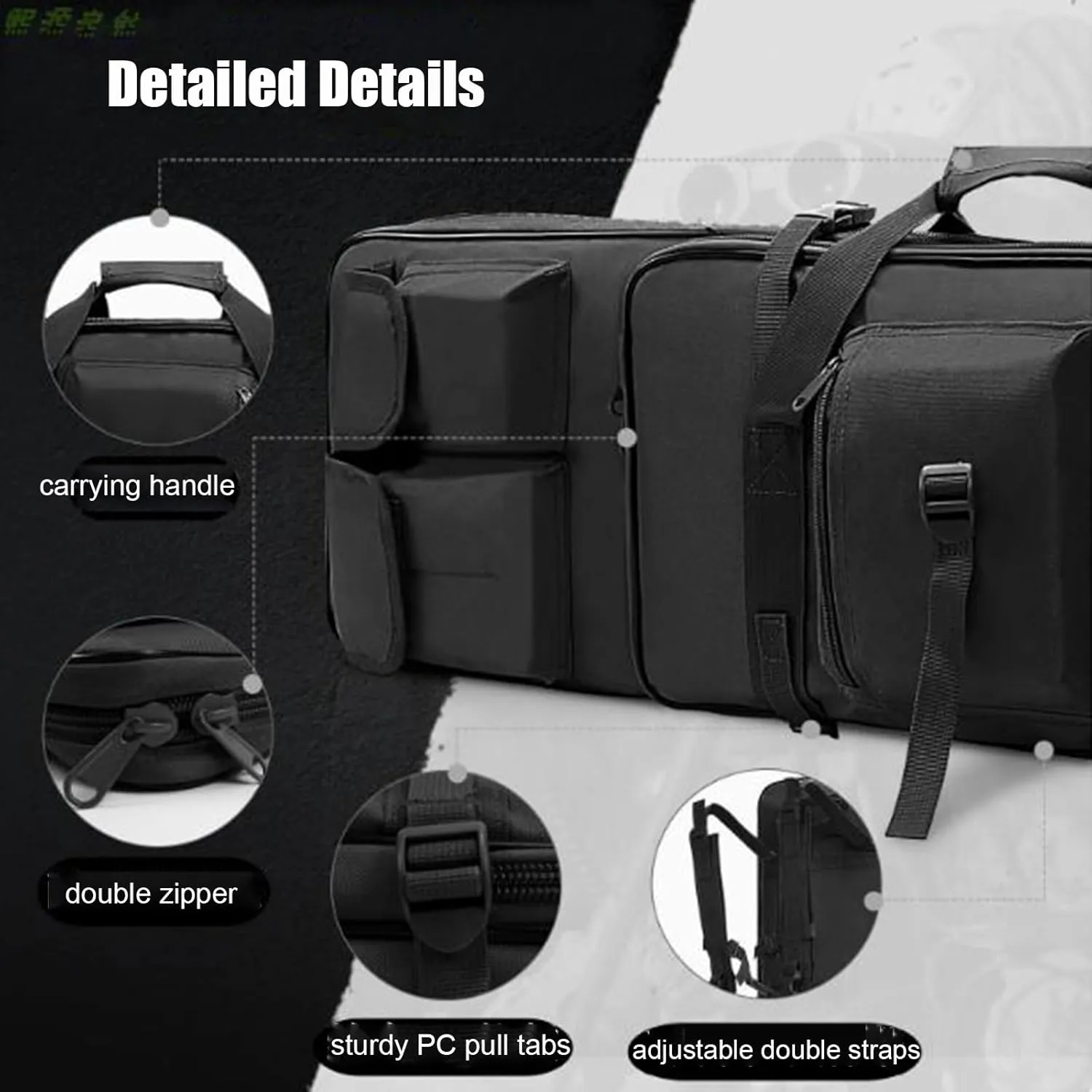 32" 37" 46" Soft Double Rifle Bag, Lockable Shotgun Case with Backpack Straps, for Outdoor Hunting Shooting, Gun Case Storage & Transportation