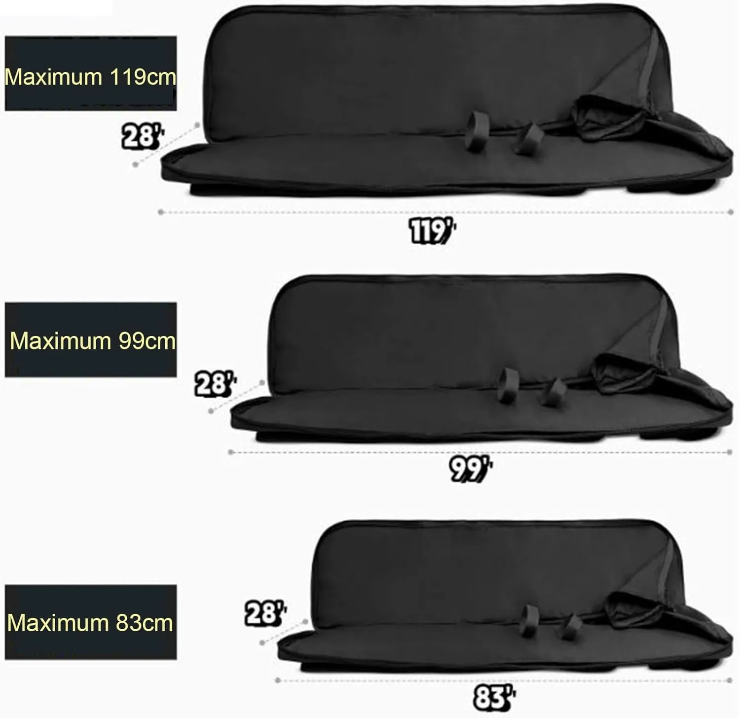 32" 37" 46" Soft Double Rifle Bag, Lockable Shotgun Case with Backpack Straps, for Outdoor Hunting Shooting, Gun Case Storage & Transportation