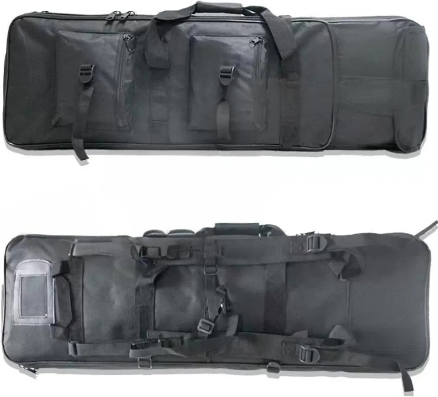 32"/37"/46" Soft Rifle Case Double Long Gun Bag, Soft Shotgun Carrying Range Bag, Lockable Zippers, and Shoulder Sling for Outdoor Hunting Shooting, Gun Case Storage & Transportation