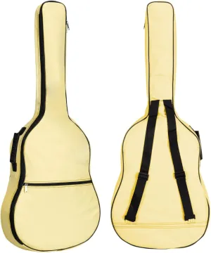 38 39 41 Inch Acoustic Guitar Case Soft 0.35 Inch Thick Padding Waterproof Electric Guitar Case Gig Bag Adjustable Shoulder Strap Guitar Accessories (41Inch-6MM Thick Beige, Acoustic guitar)