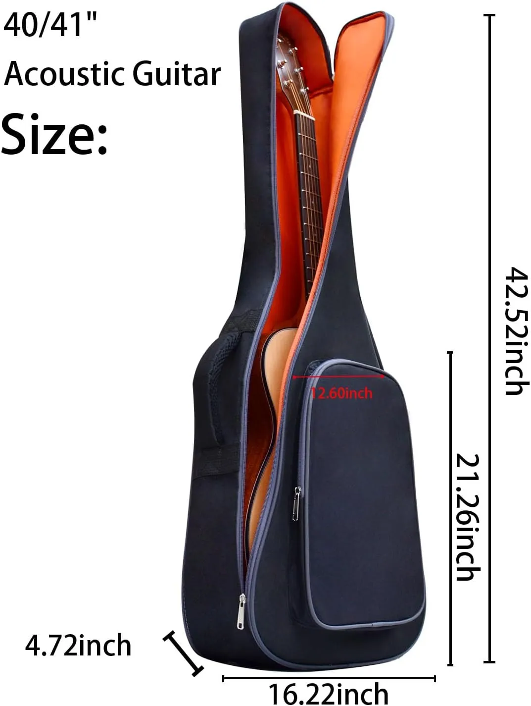 39 40 41 Inch Acoustic Guitar Gig Bag 6mm Padding Padded Case soft Classical Guitar Cases Backpack Adjustable Shoulder Strap Guitar