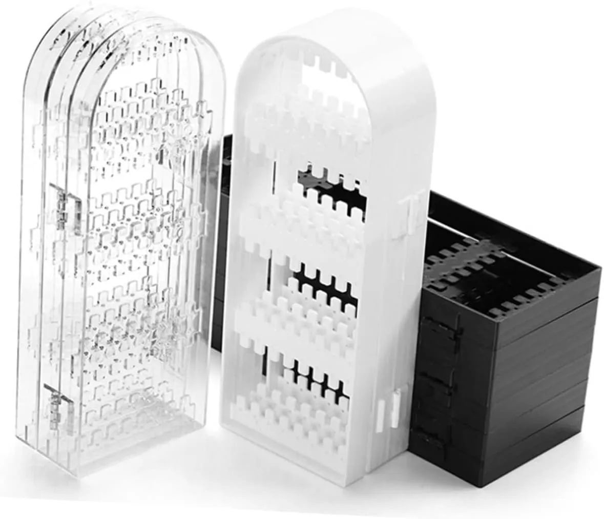 3pcs Watch Display Rack Home Decor Accessory Bracelet Holder Organizer Watch Organiser Soundbar Bracket Watch Display Holder Jewelry Stand Jewelry Rack Plastic Square (Whitex2pcs mediumx2pcs)