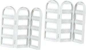 3pcs Watch Display Rack Home Decor Accessory Bracelet Holder Organizer Watch Organiser Soundbar Bracket Watch Display Holder Jewelry Stand Jewelry Rack Plastic Square (Whitex2pcs mediumx2pcs)