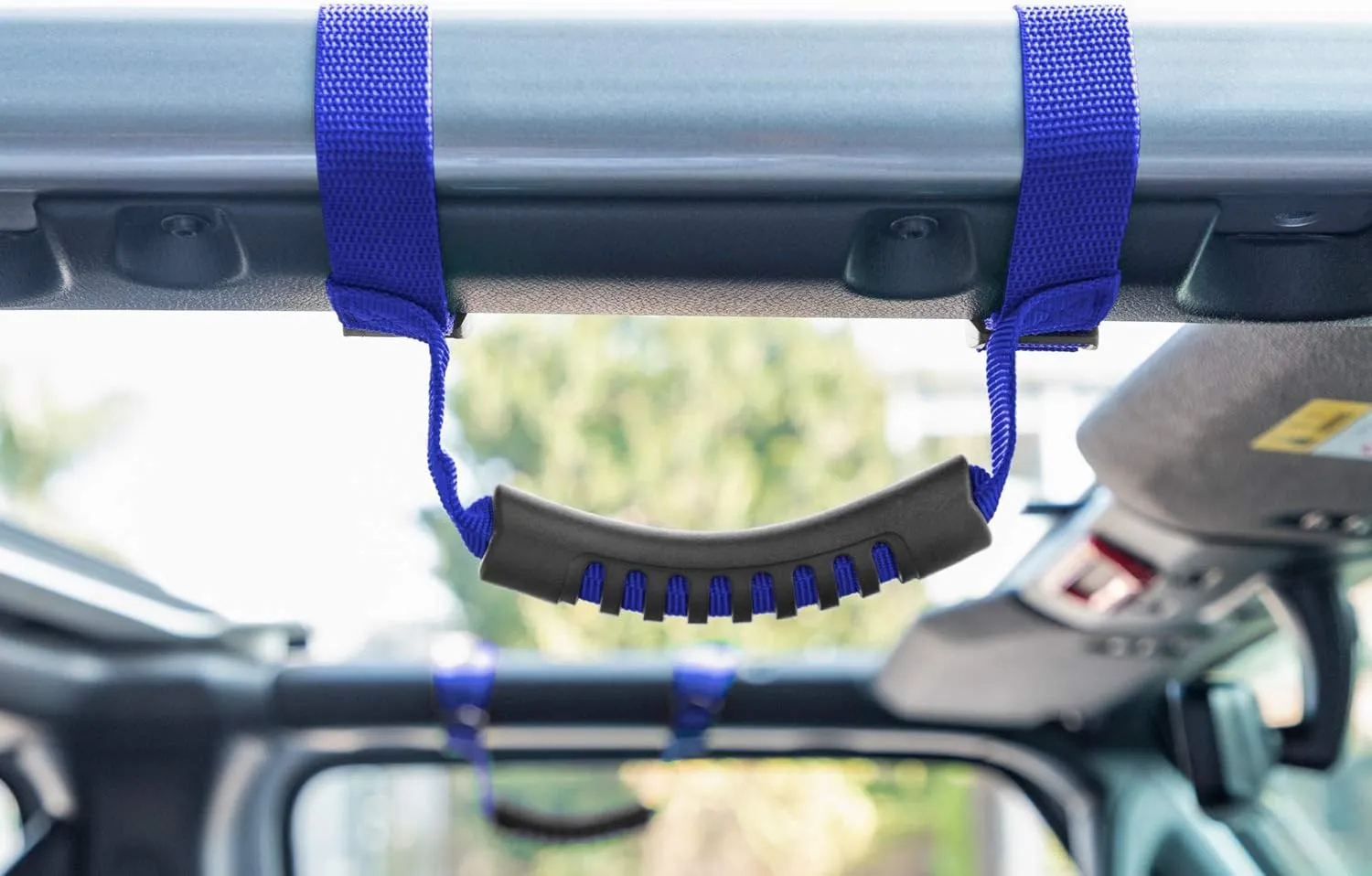 4 x Roll Bar Grab Handles Grip Handle for Jeep Wrangler YJ TJ JK JKU JL JLU Sports Sahara Freedom Rubicon X & Unlimited 1955-2024 2025 (Blue)