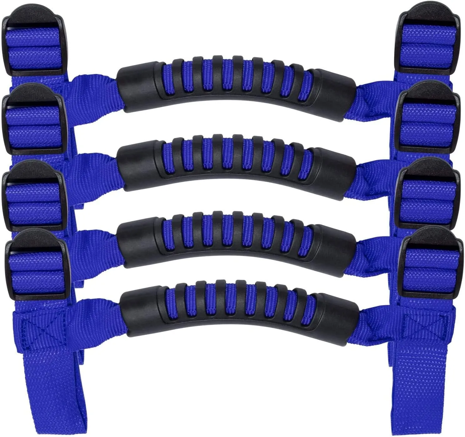 4 x Roll Bar Grab Handles Grip Handle for Jeep Wrangler YJ TJ JK JKU JL JLU Sports Sahara Freedom Rubicon X & Unlimited 1955-2024 2025 (Blue)