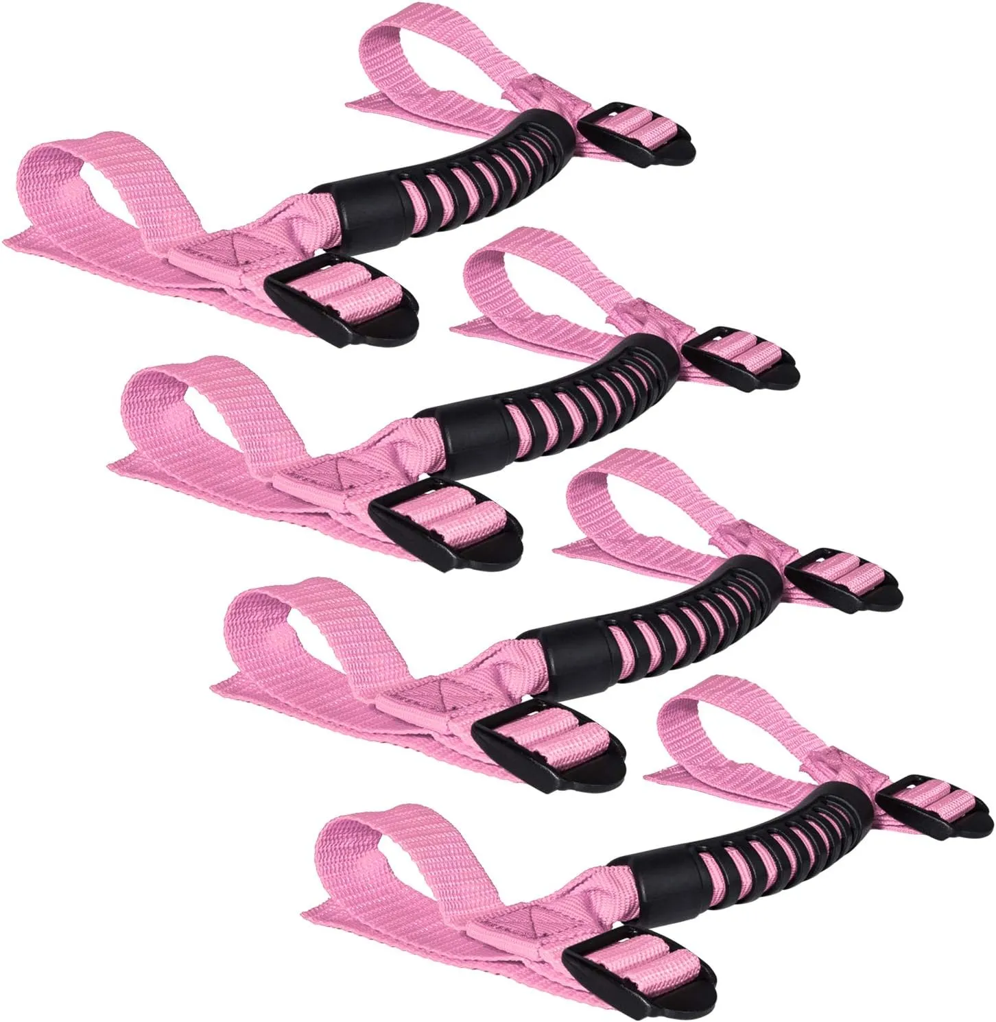 4 x Roll Bar Grab Handles Grip Handle for Jeep Wrangler YJ TJ JK JKU JL JLU Sports Sahara Freedom Rubicon X & Unlimited 1955-2024 2025(Pink)