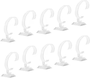 40 Pcs Watch Display Stand Single Watch Holder Poker Chips Desk Top Organizer Shelf Table Top Display Stand Desktop Stand Watch Stand Shelves Plastic Showcase Jewelry Man/491 (Color : As Shown, Size