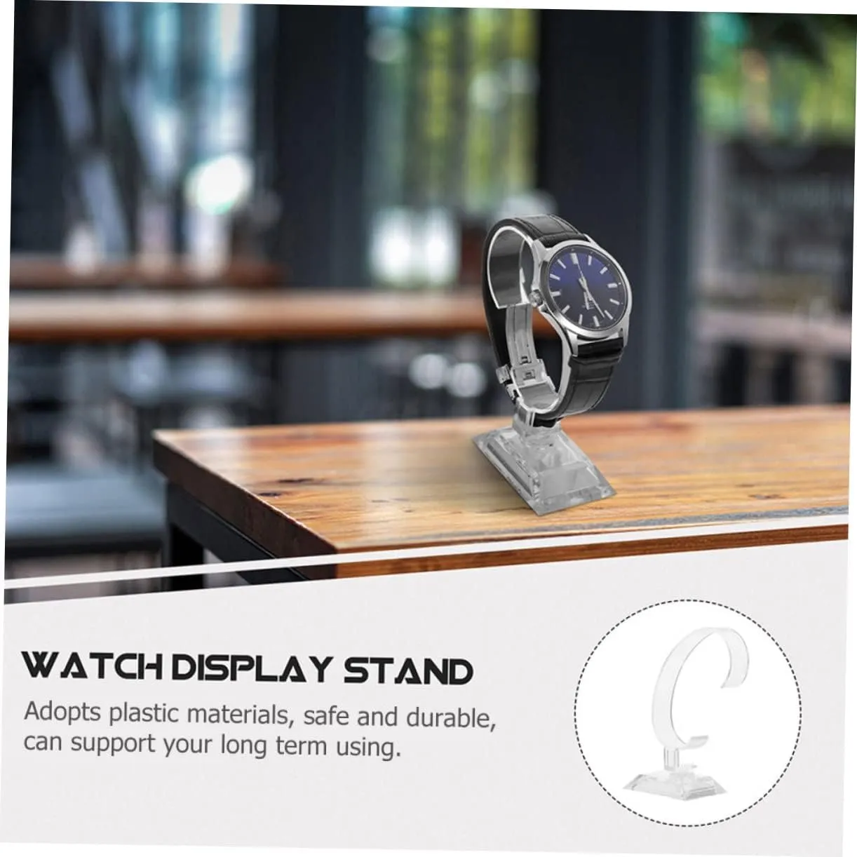 40 Pcs Watch Display Stand Single Watch Holder Poker Chips Desk Top Organizer Shelf Table Top Display Stand Desktop Stand Watch Stand Shelves Plastic Showcase Jewelry Man/491 (Color : As Shownx3pcs,