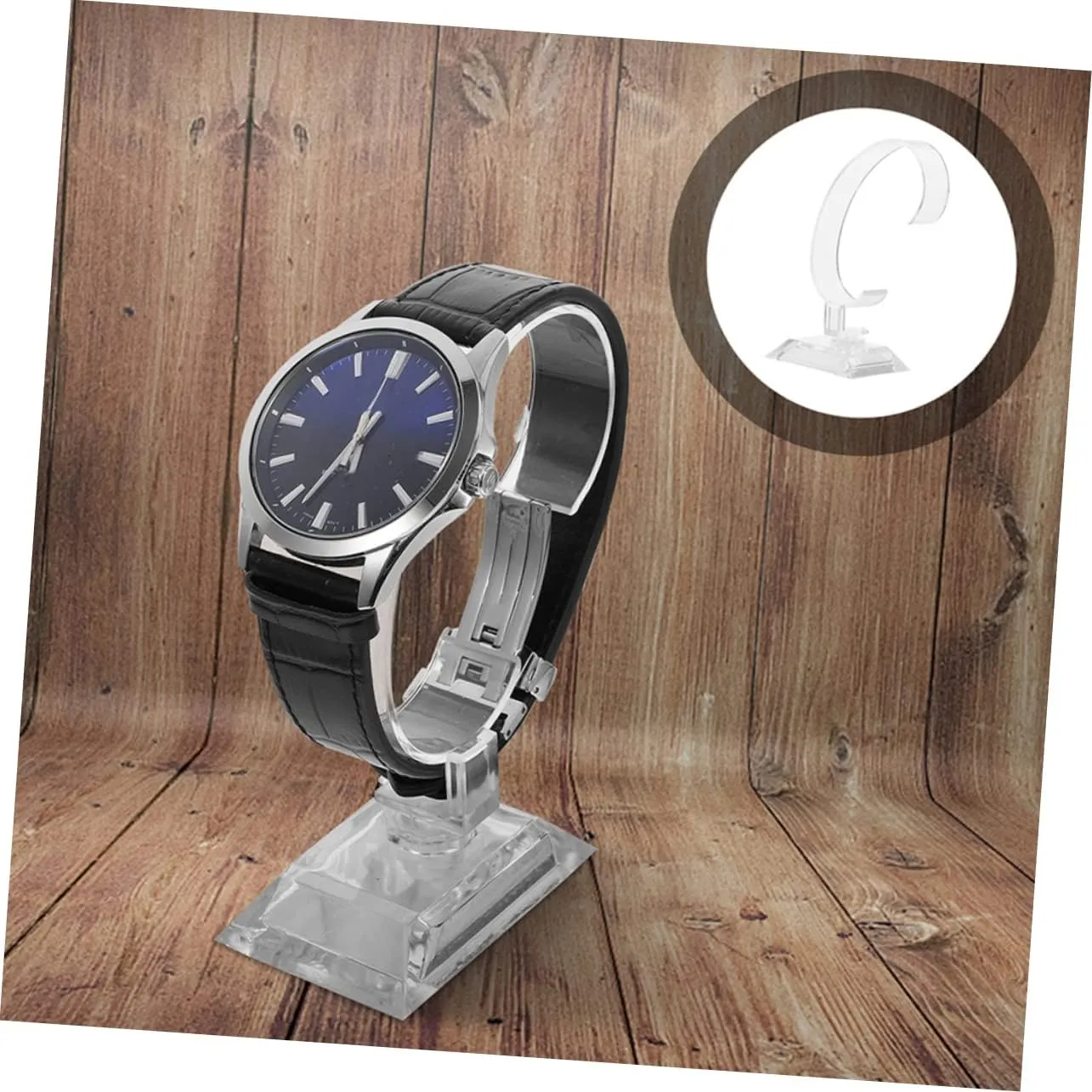 40 Pcs Watch Display Stand Single Watch Holder Poker Chips Desk Top Organizer Shelf Table Top Display Stand Desktop Stand Watch Stand Shelves Plastic Showcase Jewelry Man/491 (Color : As Shownx3pcs,