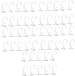 40 Pcs Watch Display Stand Single Watch Holder Poker Chips Desk Top Organizer Shelf Table Top Display Stand Desktop Stand Watch Stand Shelves Plastic Showcase Jewelry Man/491 ( Color : As Shownx5pcs ,