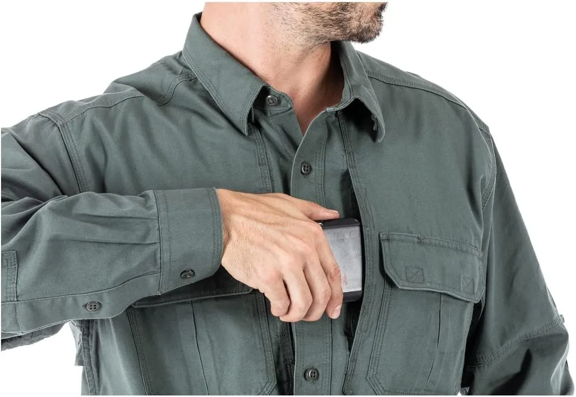 5.11 Tactical Long Sleeve Work Shirt, 100% Cotton Canvas, Style 72157