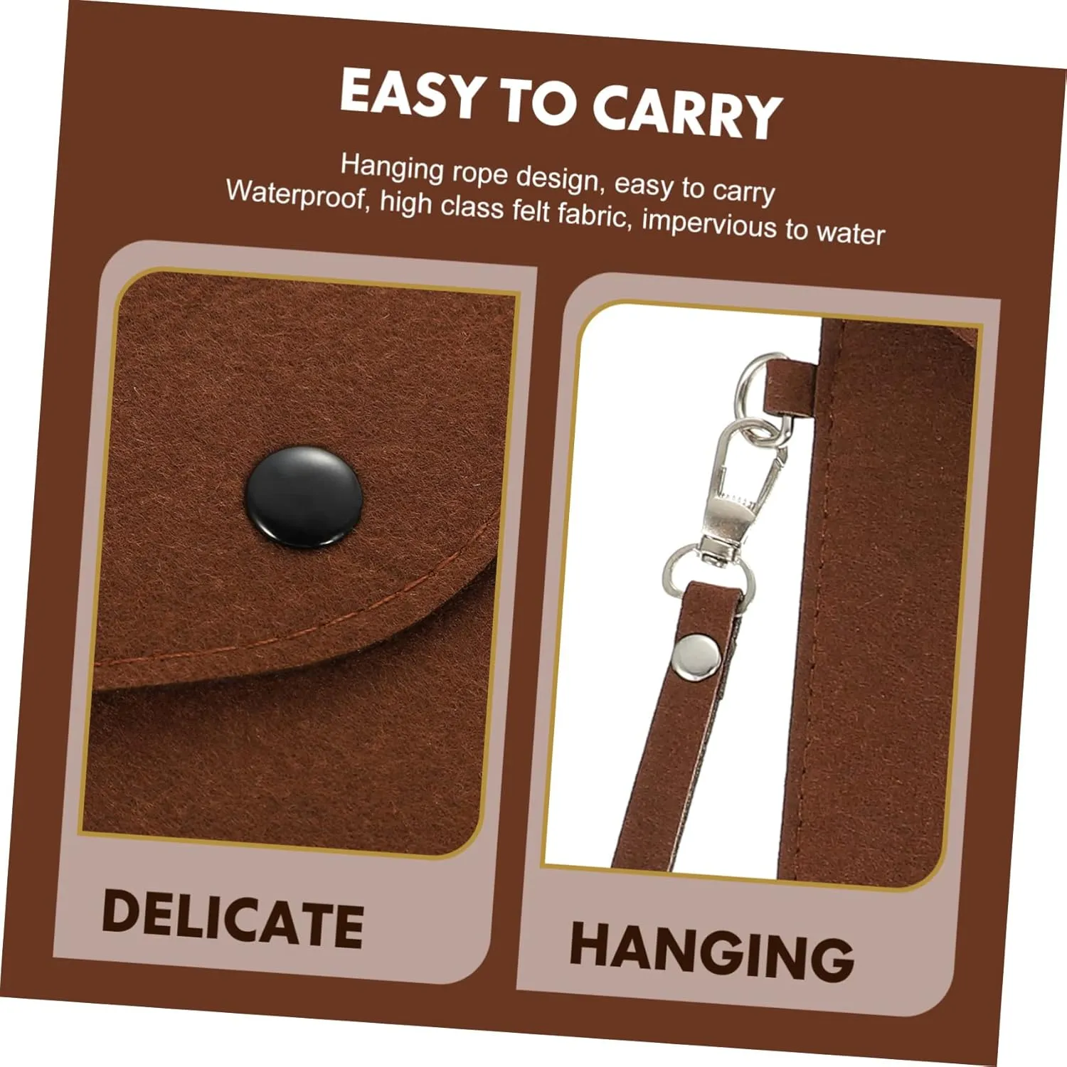 5pcs School Pocket Folders Felt Lined A4 File Storage Travel Business Bag