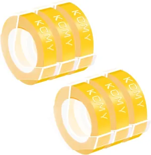 6 Pack Compatible for Dymo 520108 3D Plastic Embossing Label 3/8'' x 9.8' White on Yellow Emboss Tape for Organizer Xpress Pro 1570 1595, MoTEX E101 E404 Label Makers