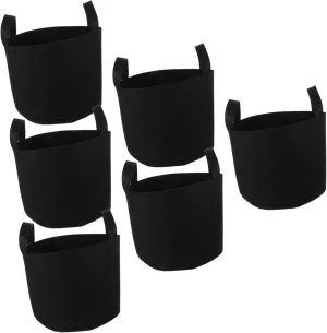 6 Pcs Felt Planting Bags 25x20cm Garden Grow Bags Reusable Washable for