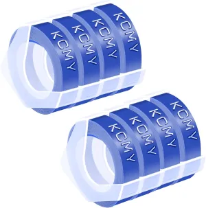 8 Pack Compatible for Dymo 520106 3D Plastic Embossing Label 3/8'' x 9.8' White on Blue Emboss Tape for Organizer Xpress Pro 1570 1595, MoTEX E101 E404 Label Makers