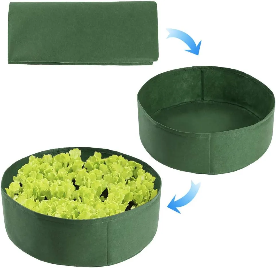ACJRYO Large Planting Bags,Premium Heavy Duty Felt Fabric Grow Bags - Suitable for Indoor & Outdoor Vegetable, Flower, Herb, and Plant Gardening (Green, 50 Gallon(36" D × 12" H))