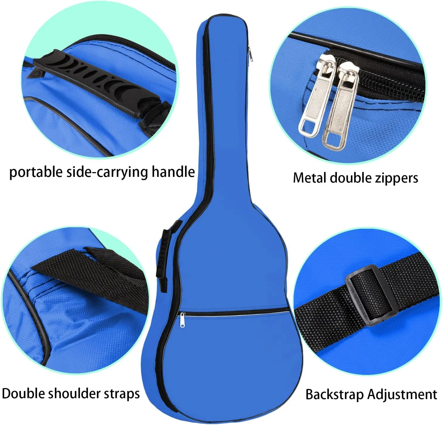 Acoustic Guitar Gig Bag Water-resistent Case (Sapphire, 41inch)