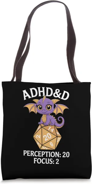 Adhd&d Adhd Roll For Concentration Tote Bag