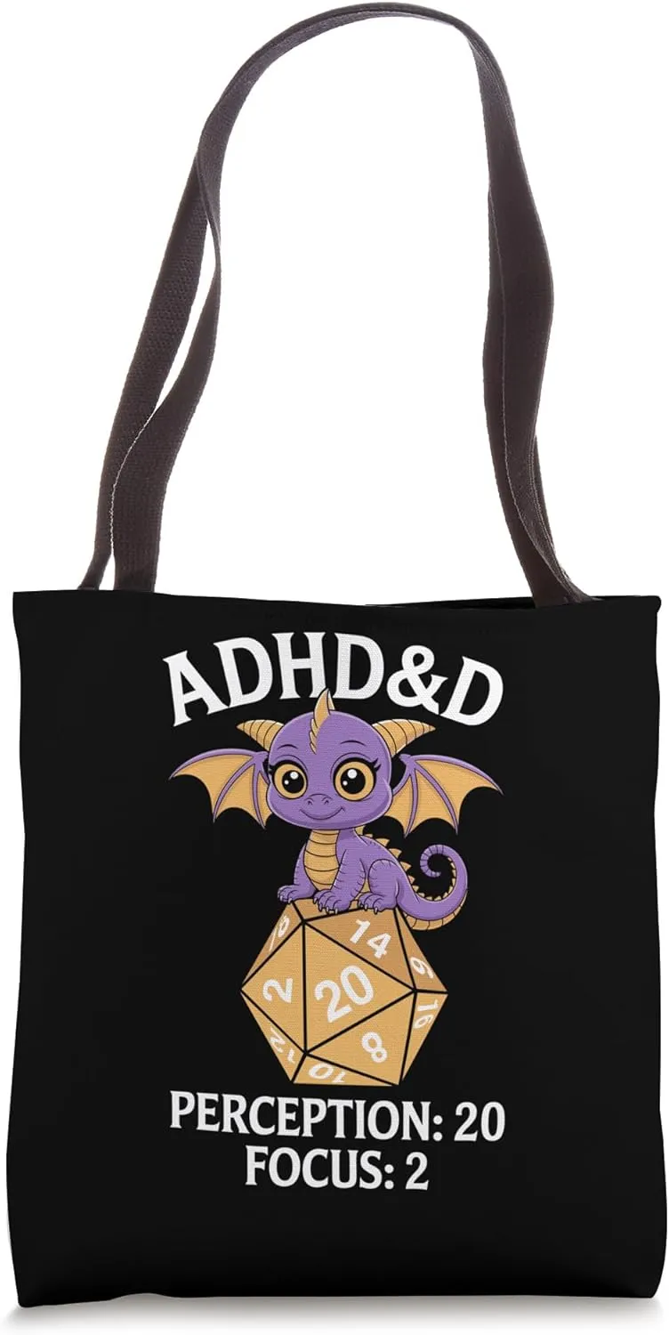 Adhd&d Adhd Roll For Concentration Tote Bag