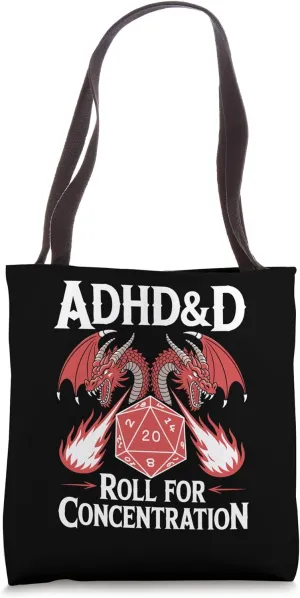 Adhd&d Adhd Roll For Concentration Tote Bag